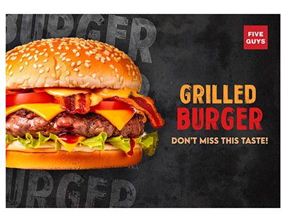 Burger Banner Projects :: Photos, videos, logos, illustrations and