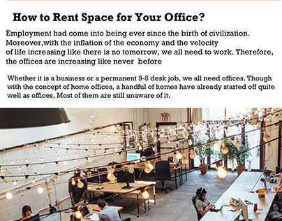 How to Rent Space for Your Office?