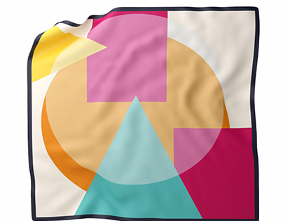 Silk kerchief textile pattern design for brand