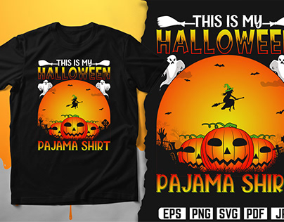 This is my Halloween Pajama shirt T-Shirt Design