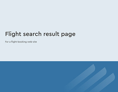 Flight search result page