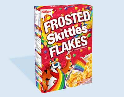 Kellogg's Frosted Flakes X Skittles Packaging Design