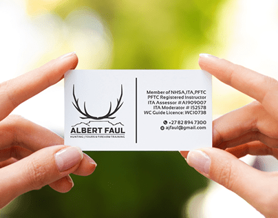 Albert Faul Hunting - Logo and Business Cards Designs