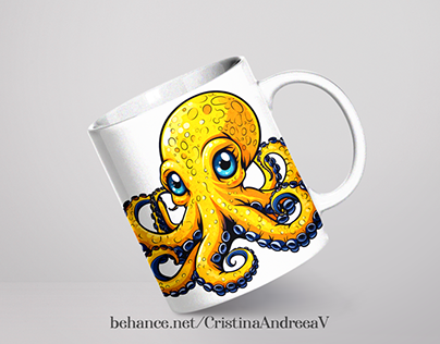 Project thumbnail - Cute octopus mug