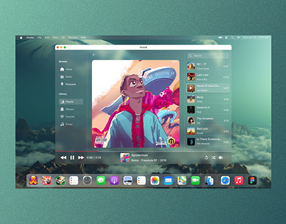 Music app on MacOS User interface (Prototype)