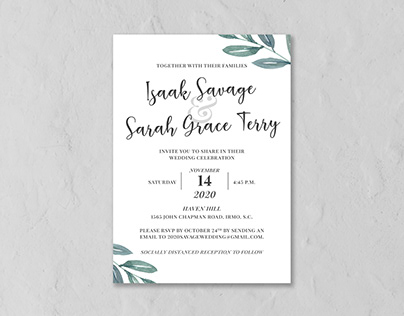 Savages Wedding Invite