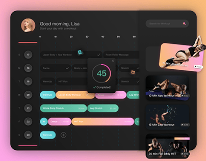 Daily UI Challenge 03 - Fitness Planner
