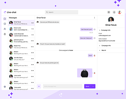 live chat dashboard