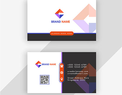Modern business card design in professional style