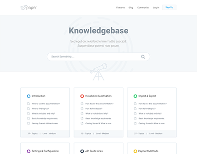 Paper - Product & Knowledgebase Template