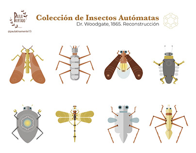 Insectos Steampunk ilustraciones