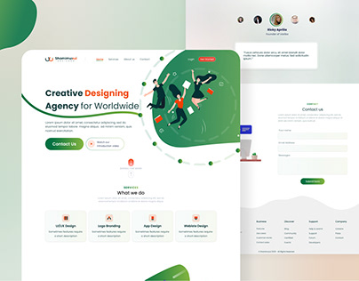 Creative Designing Agency Landing Page UI Design