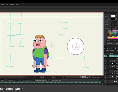 Clarence character Rigging by Moho Animation Software
