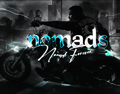 Nomads Biker Design Blue