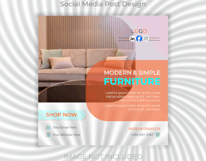 Furniture social media banner template