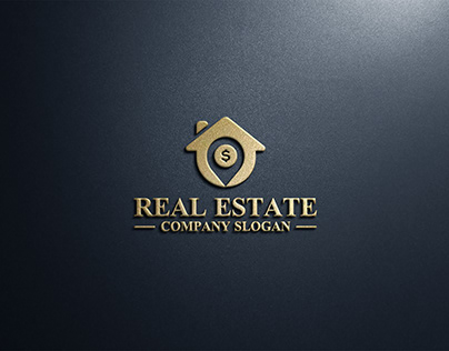 Real Estate Property Mortgage Home Building Logo Design