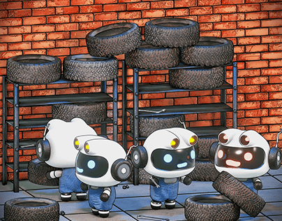 Chibi tire fitters
