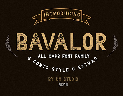 BAVALOR - ALL CAPS FONT FAMILY