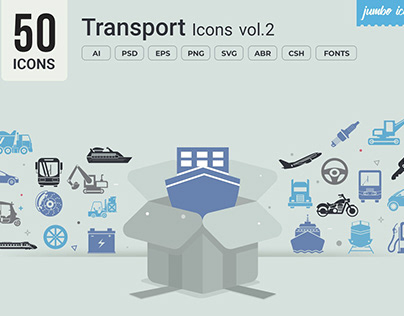 Transport Glyph Icons V2