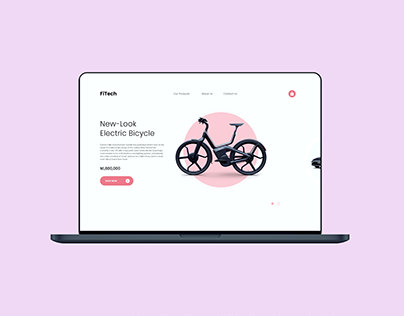 Product Page Concept for Electric Bicycle