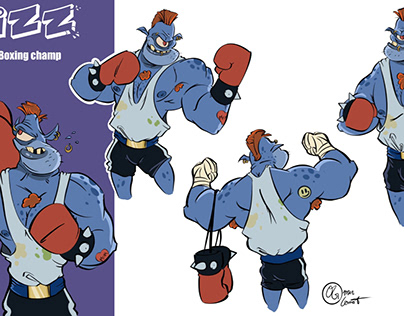 Planet Rumble - GRIZZ character concept