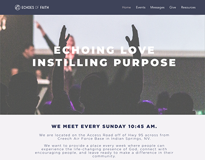 Echoes of Faith Landing Page