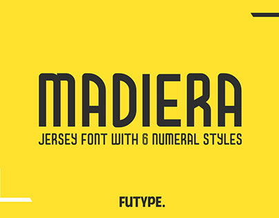 Madiera - Jersey Font with 6 Numeral Styles