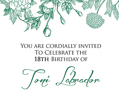 18th Birthday Invitation