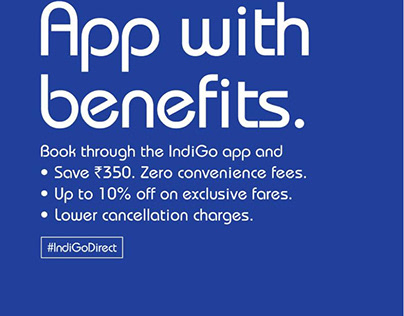 Launch ad- Direct booking on the IndiGo app