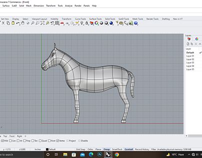 3d modeled horse