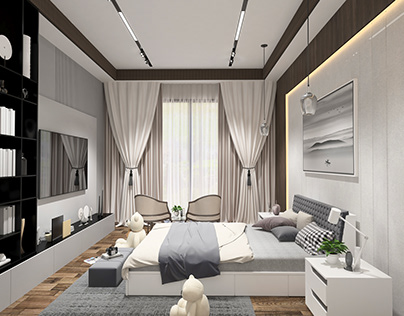 Project thumbnail - Modern new light interior of bedroom