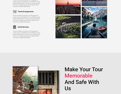 Traveling website Landing Page Template