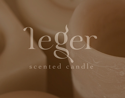 Logo and packaging design for LEGER candles