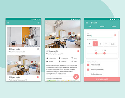 Mobile apartment search app