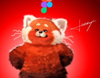 Turning RED - Red Panda Design using Figma