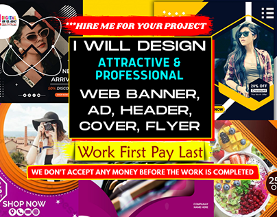 design attractive and professional web banner, ad