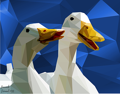 Ducks - Polygonal Art