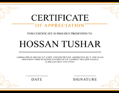 Professional certificate design