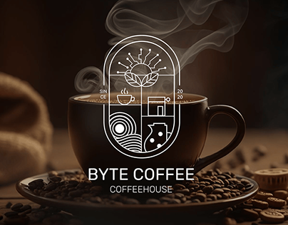 Project thumbnail - byte coffee / visual brand design