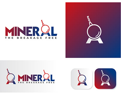 Minimal Mineral breaking logo