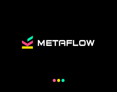 metaflow-mf letter logo design and branding