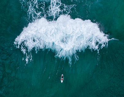 One With Waves • Ocean Landscape Aerial Photography