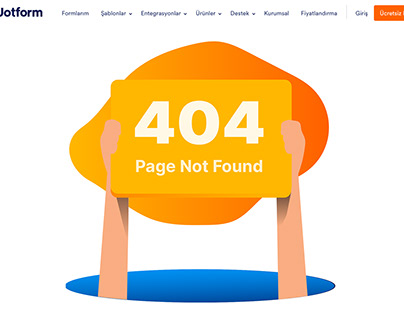 404 page not found design for Jotform