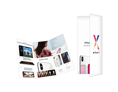 iPhone X trifold brochure