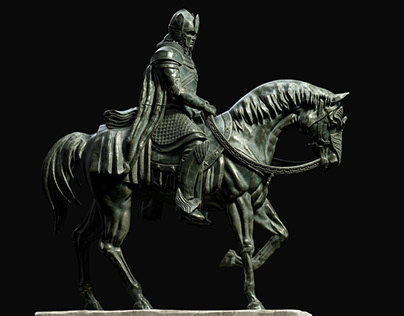 Statue of Isildur in Minas Tirith