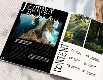 Travel magazine layout design