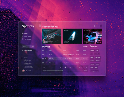 Music player visual concept