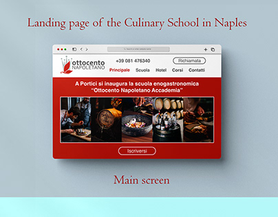 Landing page for Culinary School in Napoli