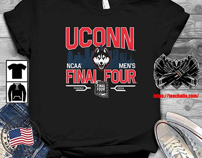 Uconn Huskies Skyline 2024 NCAA Final Four T-shirt