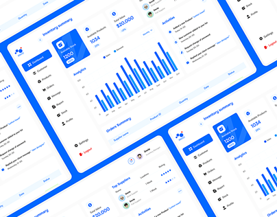 Inventory Management Landing page and Dashboard